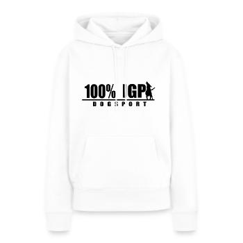 100 IGP Black - Frauen Premium Bio Hoodie - Weiß - Vorne - Julia (174cm)