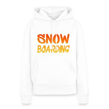 snowboardin, boarder - Frauen Premium Bio Hoodie - Weiß - Vorne - Julia (174cm)