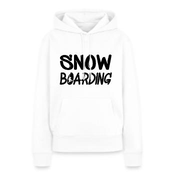 snowboarding boarder boarding - Frauen Premium Bio Hoodie - Weiß - Vorne - Julia (174cm)