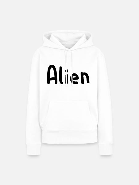 Alien - Frauen Premium Bio Hoodie - Weiß