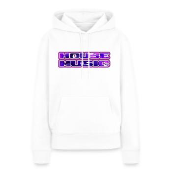 House Music Bubbles | Wir lieben House-Musik - Frauen Premium Bio Hoodie - Weiß - Vorne - Julia (174cm)