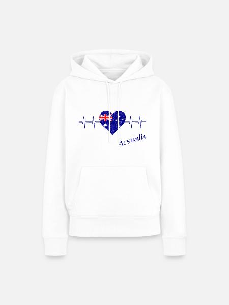 Australien - Frauen Premium Bio Hoodie - Weiß