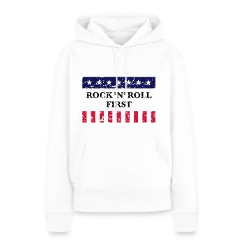 Stars & Stripes First Vintage - Women’s Premium Organic Hoodie - white - Front - Julia (174cm)