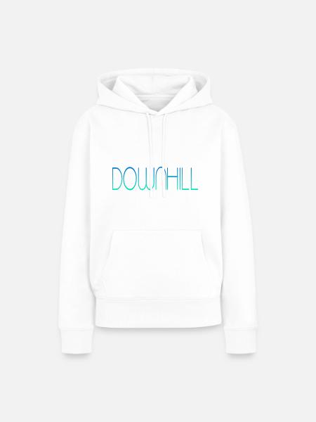 Downhill - Frauen Premium Bio Hoodie - Weiß