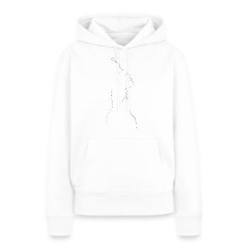 faces one - Frauen Premium Bio Hoodie - Weiß - Vorne - Julia (174cm)
