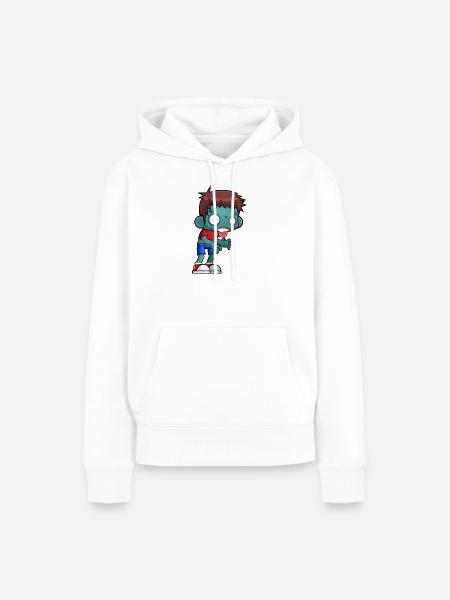 Zombie - Frauen Premium Bio Hoodie - Weiß