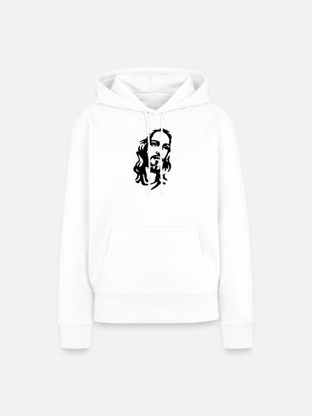 Christus - Frauen Premium Bio Hoodie - Weiß
