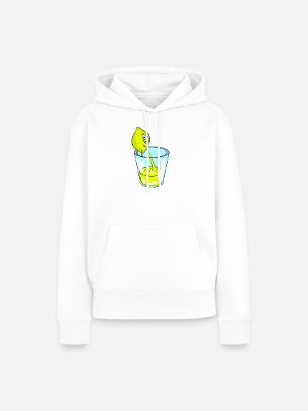 Zitrone - Frauen Premium Bio Hoodie - Weiß