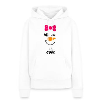 Cool snow girl "Miss Cool" as a snowman - Women’s Premium Organic Hoodie - white - Front - Julia (174cm)