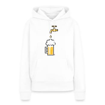 Beer Mug & Tap (Keg Beer / Draught Beer / 2C) - Women’s Premium Organic Hoodie - white - Front - Julia (174cm)