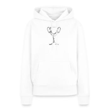Pokal - Frauen Premium Bio Hoodie - Weiß - Vorne - Julia (174cm)