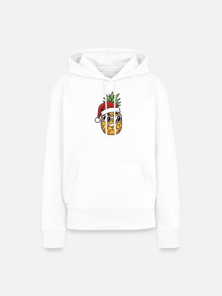 Weihnachten Ananas Kunst - Frauen Premium Bio Hoodie - Weiß
