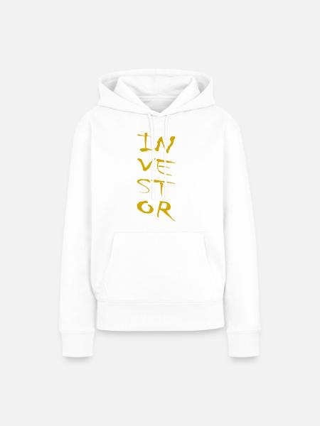 Investor: Ein kühnes Finance-Statement - Frauen Premium Bio Hoodie - Weiß