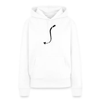 Queue du Diable - Sweat à capuche Premium bio Femme - blanc - Devant - Julia (174cm)