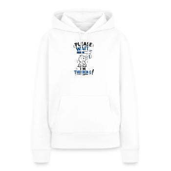 Attendez… Réflexion en chargement - Sweat à capuche Premium bio Femme - blanc - Devant - Julia (174cm)