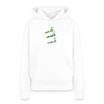 Raupen drillinge - Frauen Premium Bio Hoodie - Weiß - Vorne - Julia (174cm)