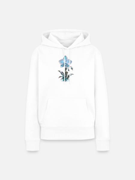 Mechanische Azurorchidee - Frauen Premium Bio Hoodie - Weiß