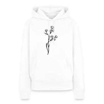 simple wildflower - Women’s Premium Organic Hoodie - white - Front - Julia (174cm)