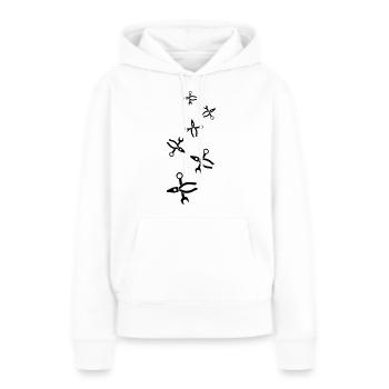 Icône de pince - Sweat à capuche Premium bio Femme - blanc - Devant - Julia (174cm)