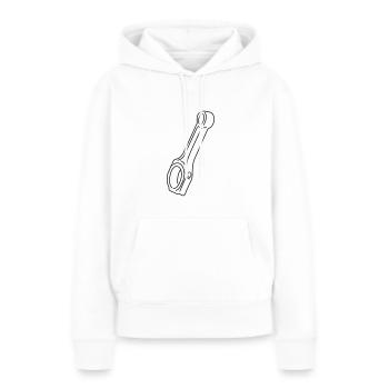 Bielle du moteur - Sweat à capuche Premium bio Femme - blanc - Devant - Julia (174cm)