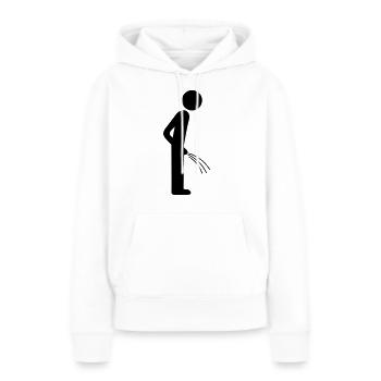 Pinklen WC - Frauen Premium Bio Hoodie - Weiß - Vorne - Julia (174cm)