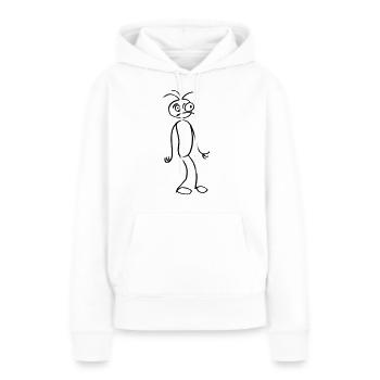 Collez le chiffre - Sweat à capuche Premium bio Femme - blanc - Devant - Julia (174cm)