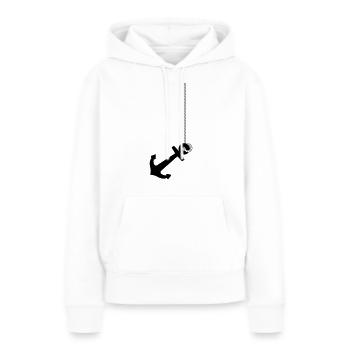 Anker mit Seil - Frauen Premium Bio Hoodie - Weiß - Vorne - Julia (174cm)