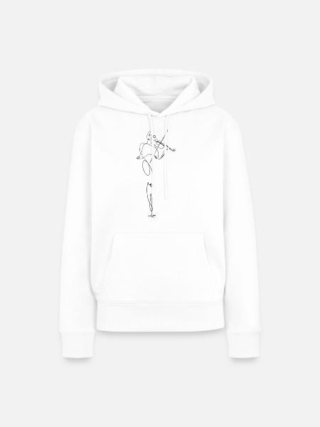 Violine, Musik, Musiker, Geiger - Frauen Premium Bio Hoodie - Weiß