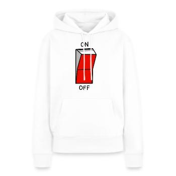 on off - Frauen Premium Bio Hoodie - Weiß - Vorne - Julia (174cm)