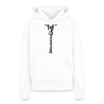 Krawatte Halskette 506070 - Frauen Premium Bio Hoodie - Weiß - Vorne - Julia (174cm)