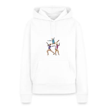 Motif de gymnastique pour acrobates et gymnastes - Sweat à capuche Premium bio Femme - blanc - Devant - Julia (174cm)