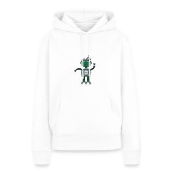 Cartoon cute robot - Frauen Premium Bio Hoodie - Weiß - Vorne - Julia (174cm)