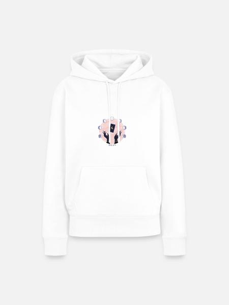 Lunar Magic Tarot Karte - Frauen Premium Bio Hoodie - Weiß