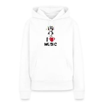 Déclaration cool Coeur Oiseau de mer Pingouin Animal Oiseau - Sweat à capuche Premium bio Femme - blanc - Devant - Julia (174cm)