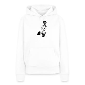 Bijoux en plumes - Sweat à capuche Premium bio Femme - blanc - Devant - Julia (174cm)