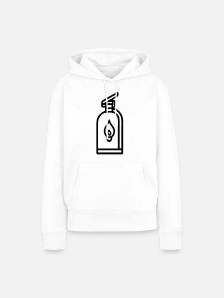 Feuerlöscher - Frauen Premium Bio Hoodie - Weiß
