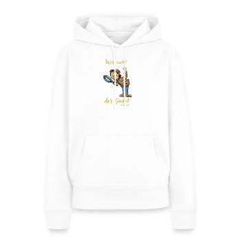 Illustration de détective - Sweat à capuche Premium bio Femme - blanc - Devant - Julia (174cm)