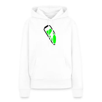 énergique - Sweat à capuche Premium bio Femme - blanc - Devant - Julia (174cm)