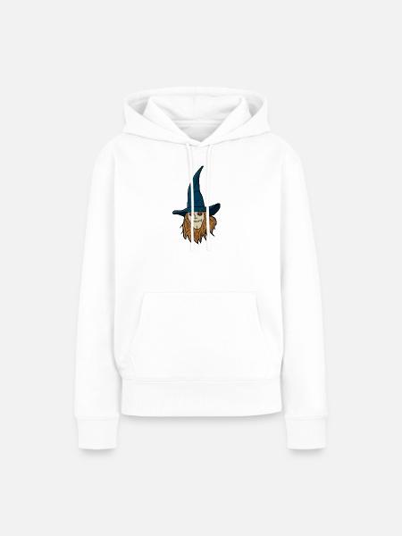 Vogelscheuche Hexe - Frauen Premium Bio Hoodie - Weiß