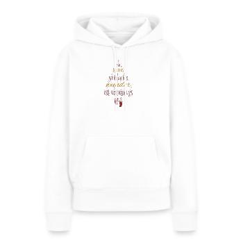 A little Christmas miracle - baby on the way - Women’s Premium Organic Hoodie - white - Front - Julia (174cm)