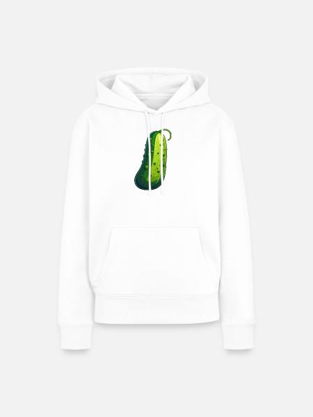 Gurke - Frauen Premium Bio Hoodie - Weiß