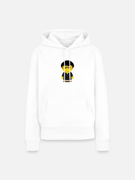 GEEKLEY – Benedict – Wollpolo-Sammlung - Frauen Premium Bio Hoodie - Weiß