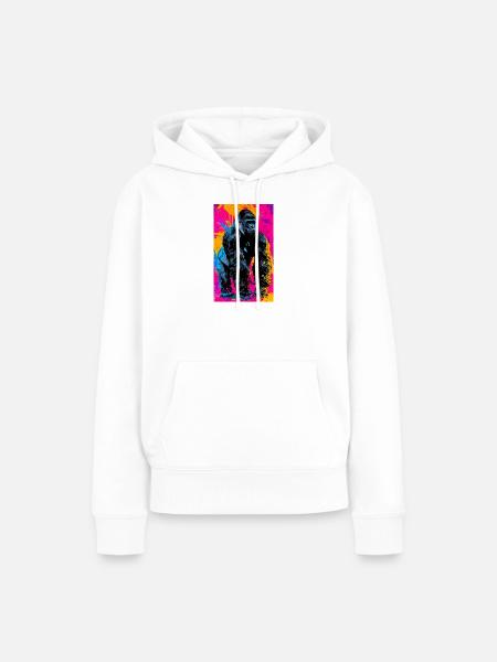 Gorilla - Frauen Premium Bio Hoodie - Weiß