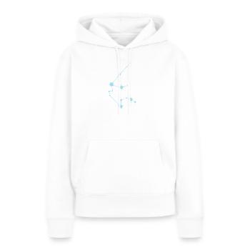 Wassermann, Stern, Sternbild, Tierkreiszeichen Blau - Frauen Premium Bio Hoodie - Weiß - Vorne - Julia (174cm)