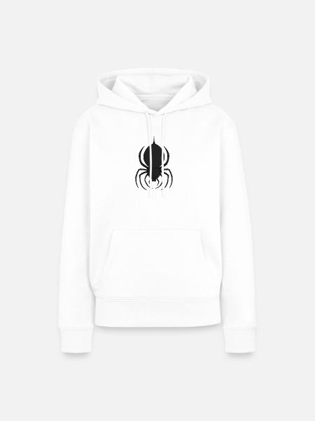Düstere Spinne mit Roten Augen - Frauen Premium Bio Hoodie - Weiß
