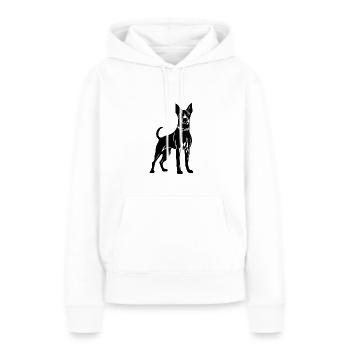 Pinscher Hund - Frauen Premium Bio Hoodie - Weiß - Vorne - Julia (174cm)