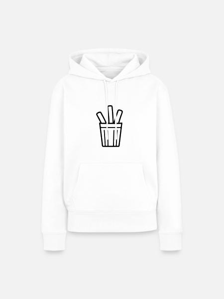Pommes frites - Frauen Premium Bio Hoodie - Weiß
