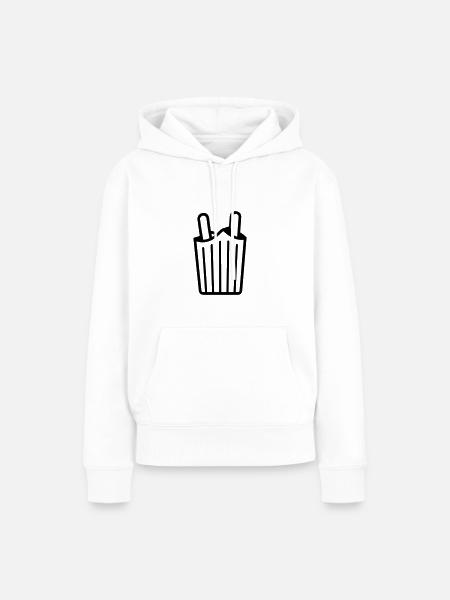 Pommes frites - Frauen Premium Bio Hoodie - Weiß