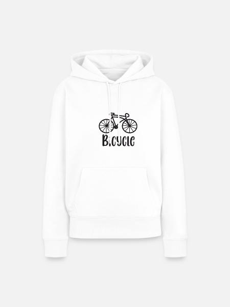 Bicycle - Frauen Premium Bio Hoodie - Weiß
