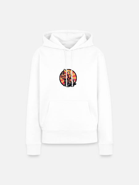 Dinosaurier stegosaurus Sommer - Frauen Premium Bio Hoodie - Weiß